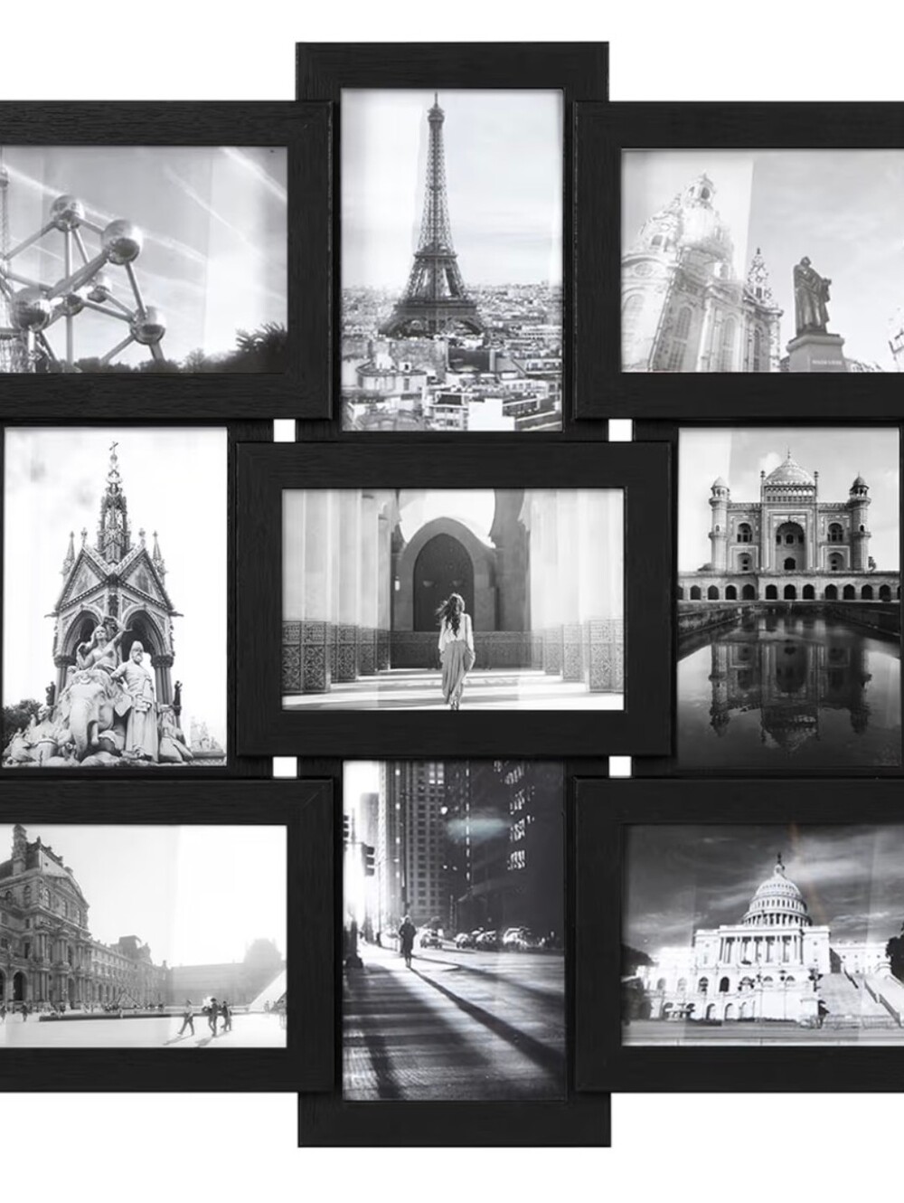Set Of 9 Collage Picture Frames for 4 x 6 Photos - Black - New